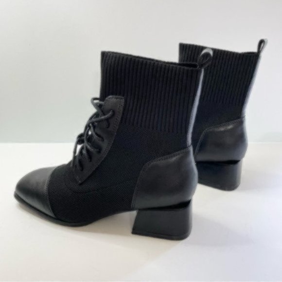 US Size 10, EU Size 41 C. Paravano Black Boots Mesh Combat Boots Womens Shoes - Picture 11 of 13